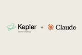 The Kepler and Claude logos side by side on a cream background, with Kepler marked as a verified connector.