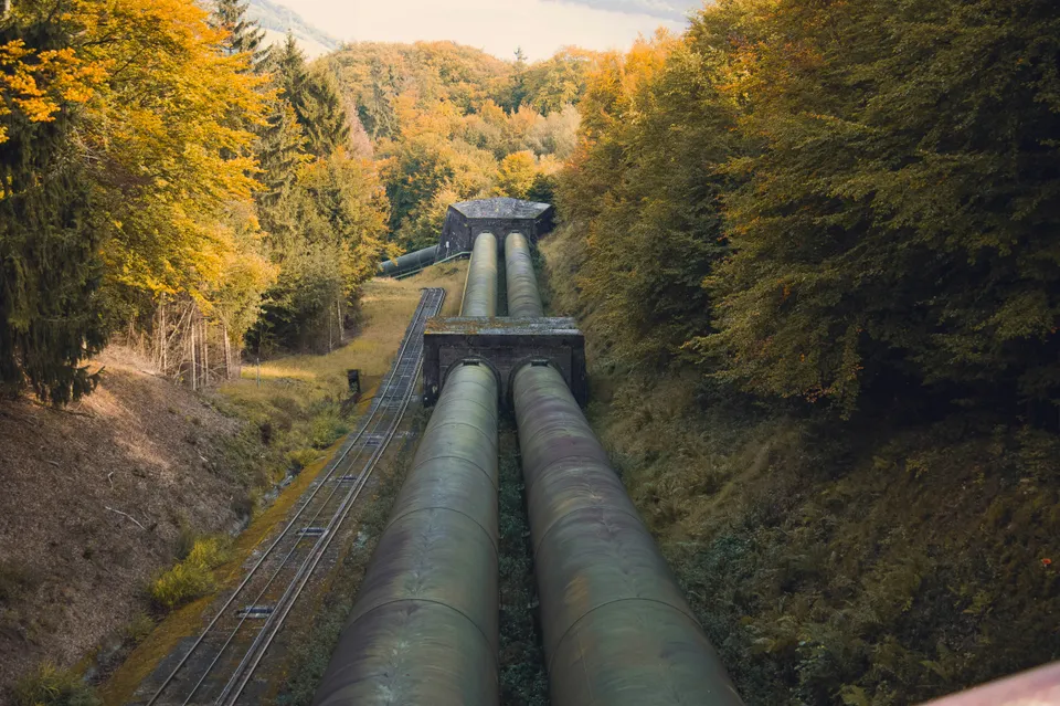 Abstract data pipeline illustration