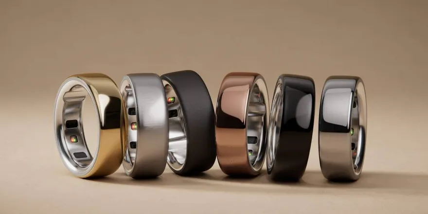 Oura Ring lineup in six finishes